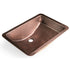 Pure Copper Hand Hammered 21 inch Venetian Dual Mount Drop In Undermount Bathroom Sink